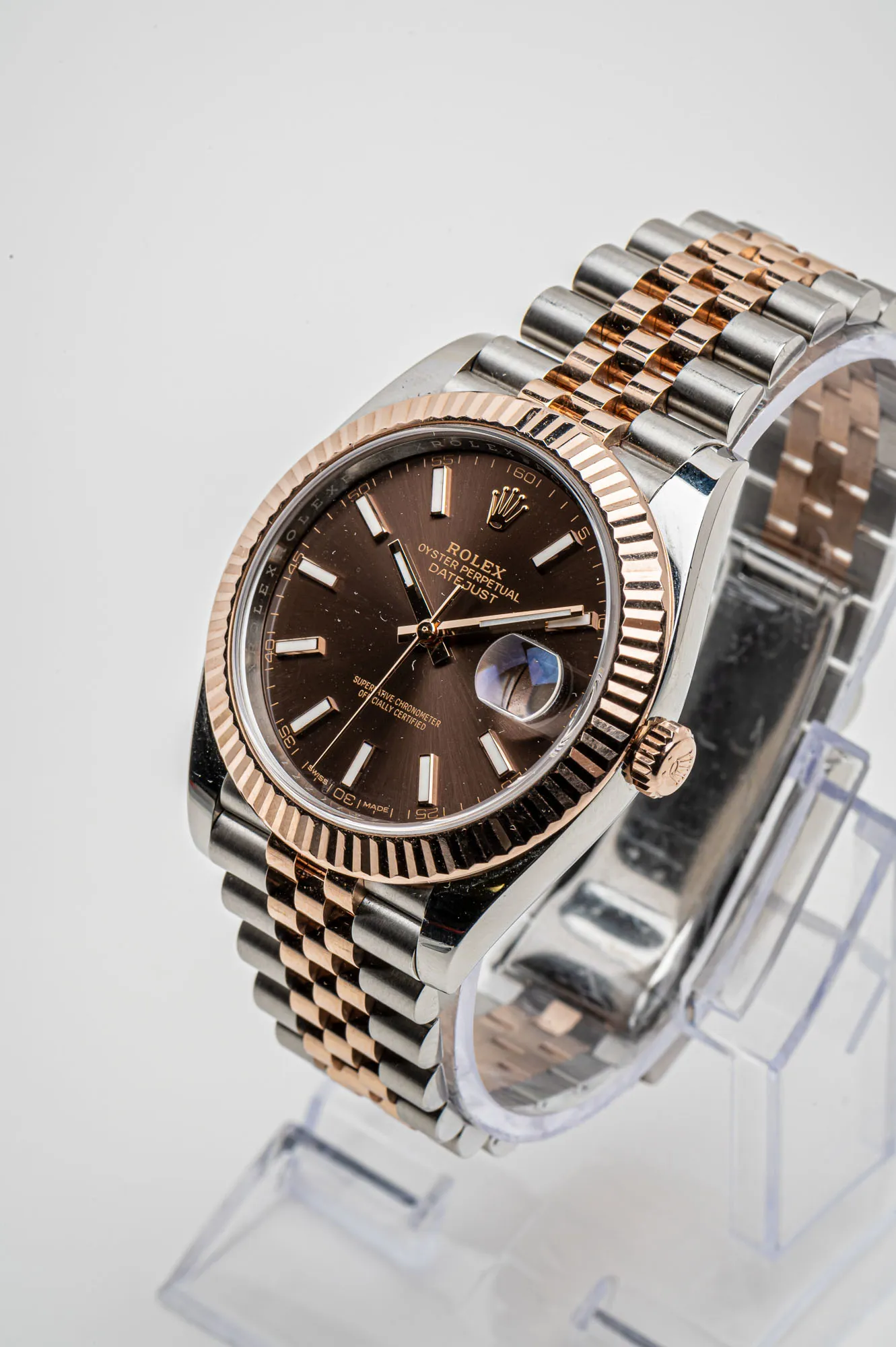 Rolex Datejust 41 126331 41mm Rose gold and Stainless steel Brown 1