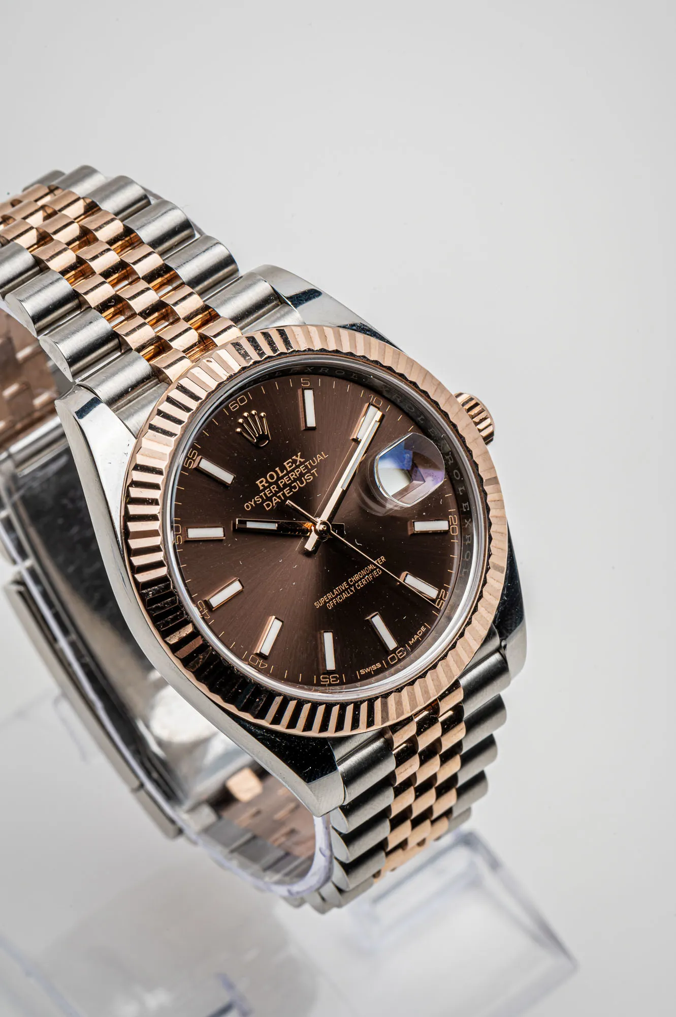 Rolex Datejust 41 126331 41mm Rose gold and Stainless steel Brown 2