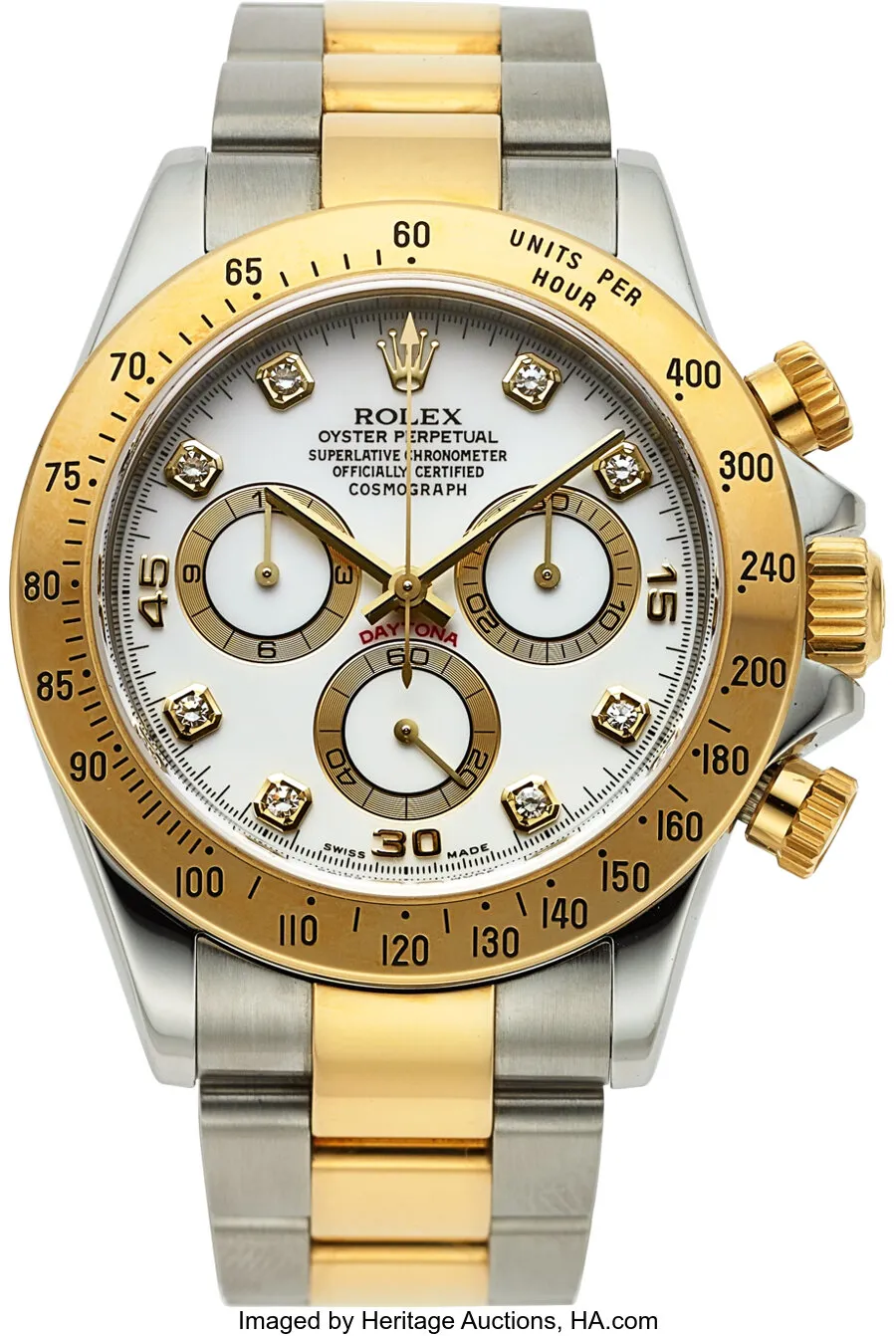 Rolex Daytona 116523 40mm Yellow gold and Stainless steel White