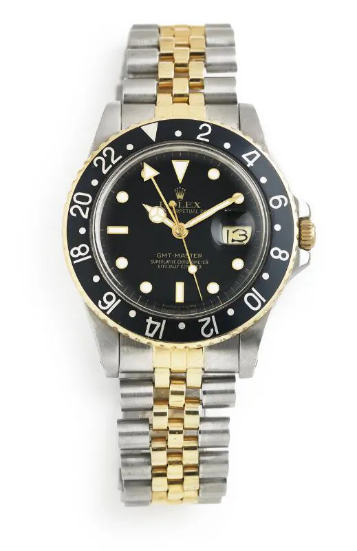 Rolex GMT-Master 16753 40mm Yellow gold and Stainless steel Black