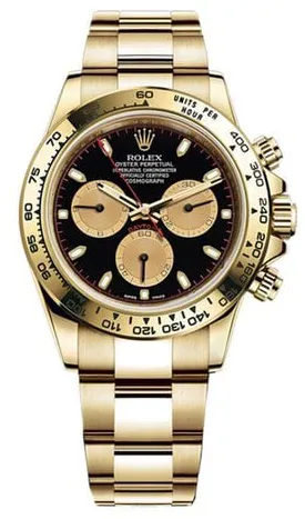 Rolex Daytona 116508 40mm Yellow gold Black