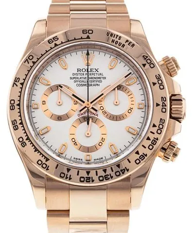 Rolex Daytona 116505 40mm Rose gold White