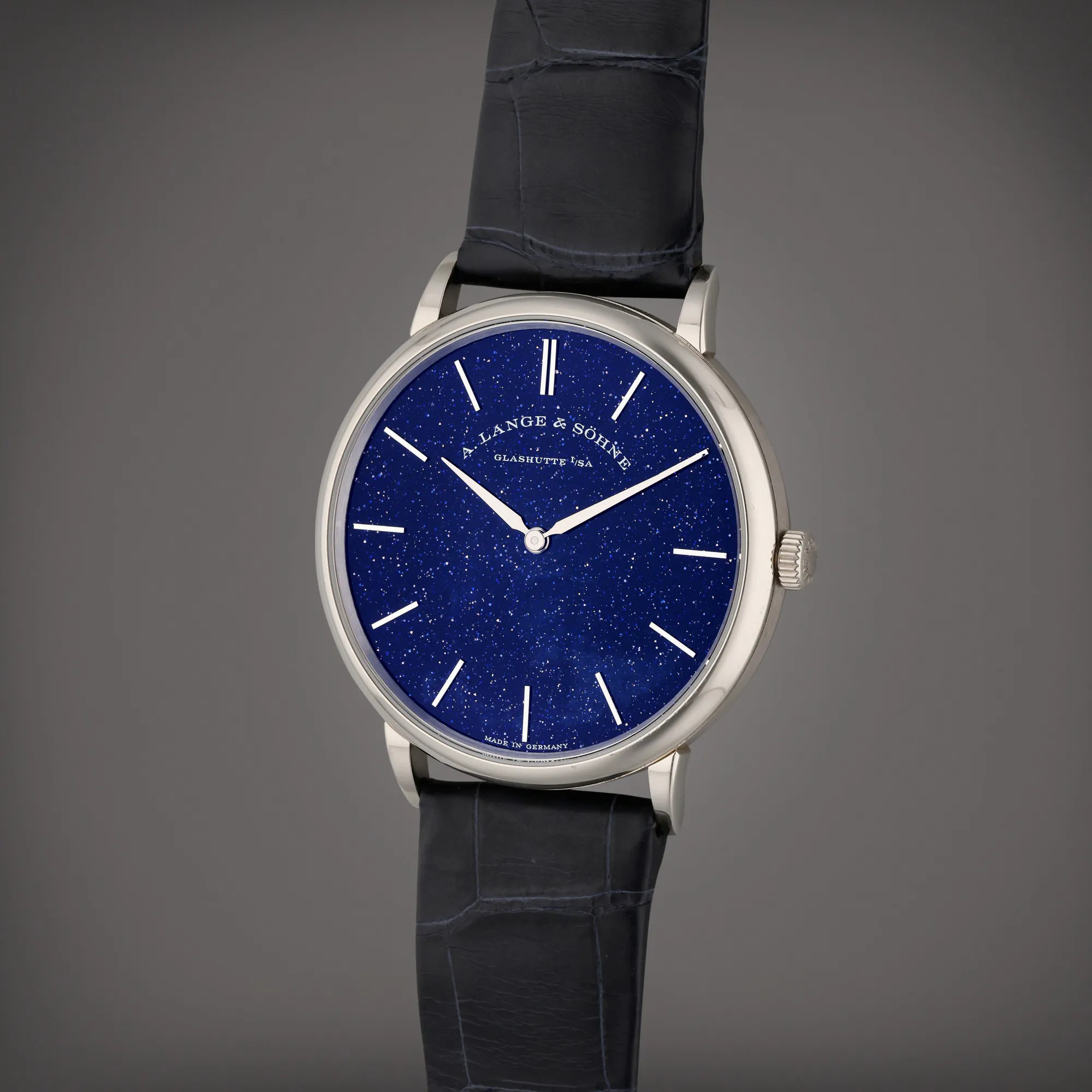 A. Lange & Söhne Saxonia 205.086 39mm White gold Blue