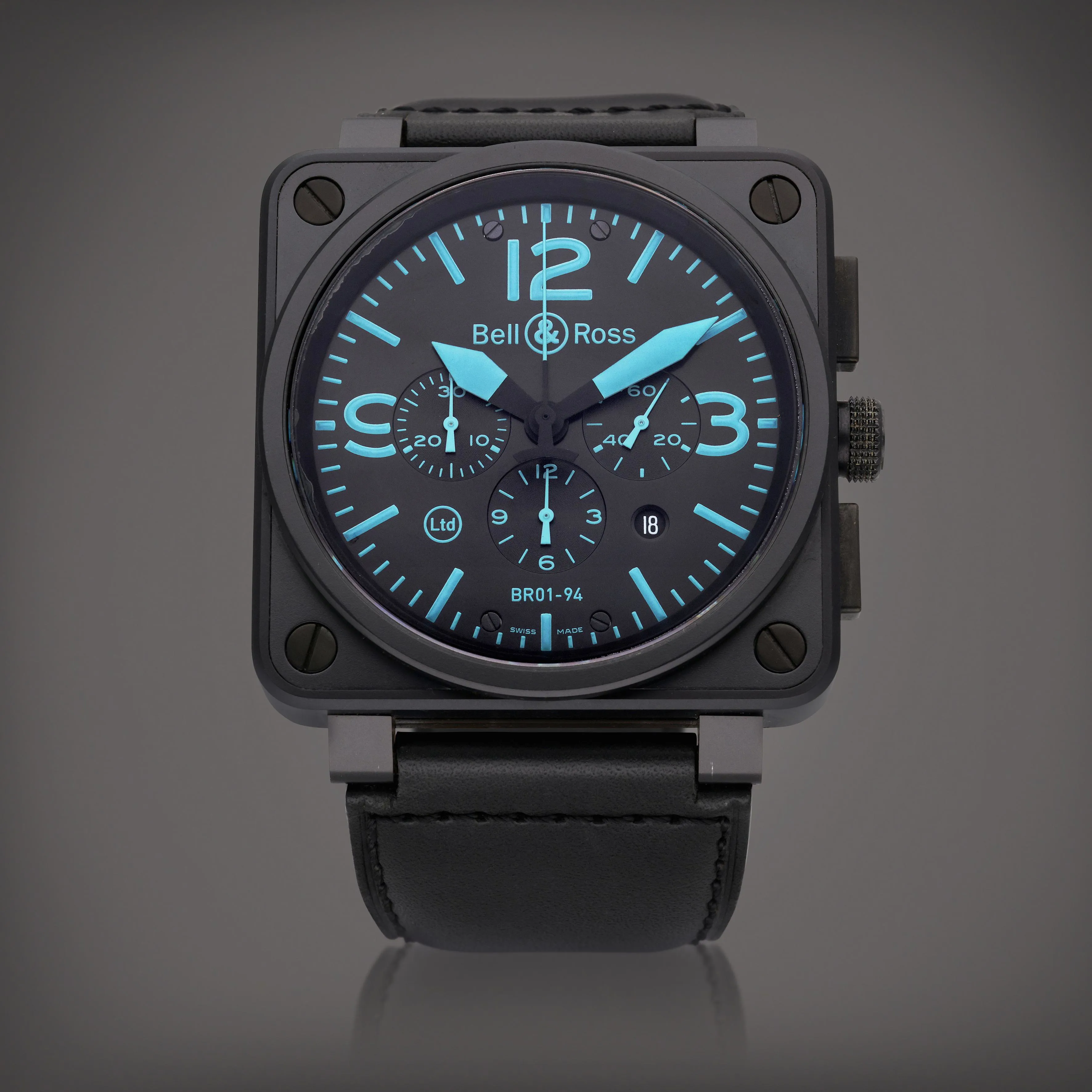 Bell & Ross BR 01 BR01-94-S 46mm PVD Black 1