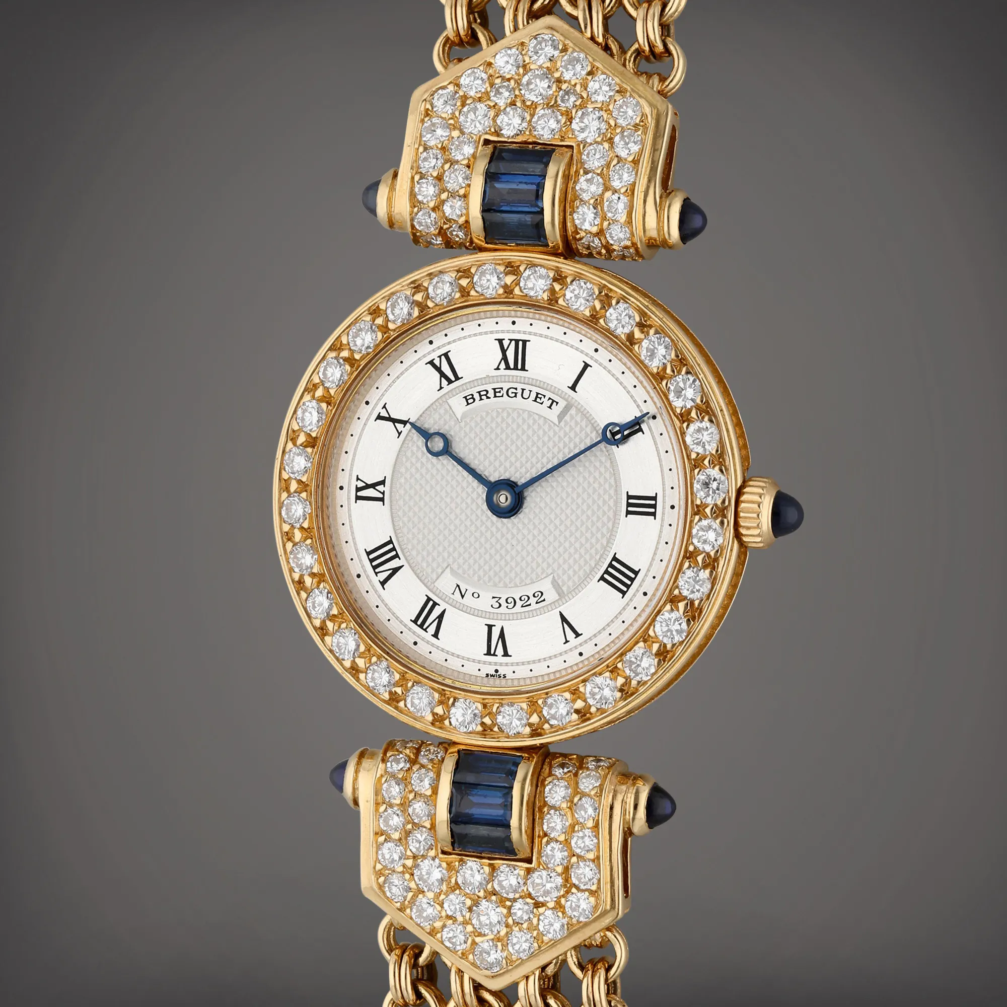 Breguet 25mm Yellow gold and Diamond Silver