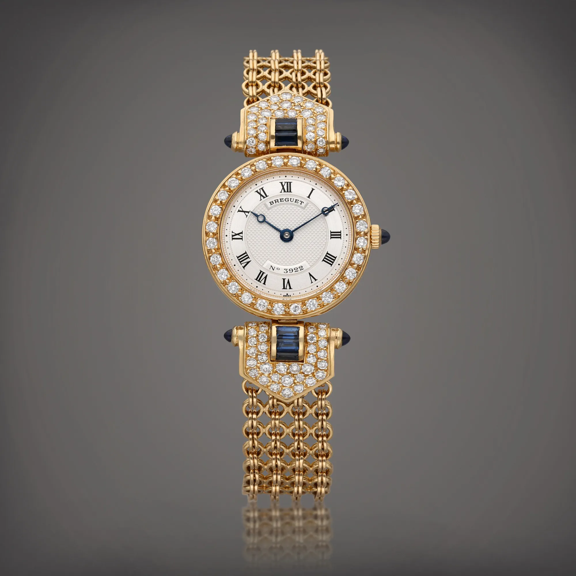 Breguet 25mm Yellow gold and Diamond Silver 1