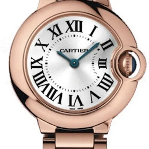 Cartier Ballon Bleu W69002Z2 28mm Rose gold Silver