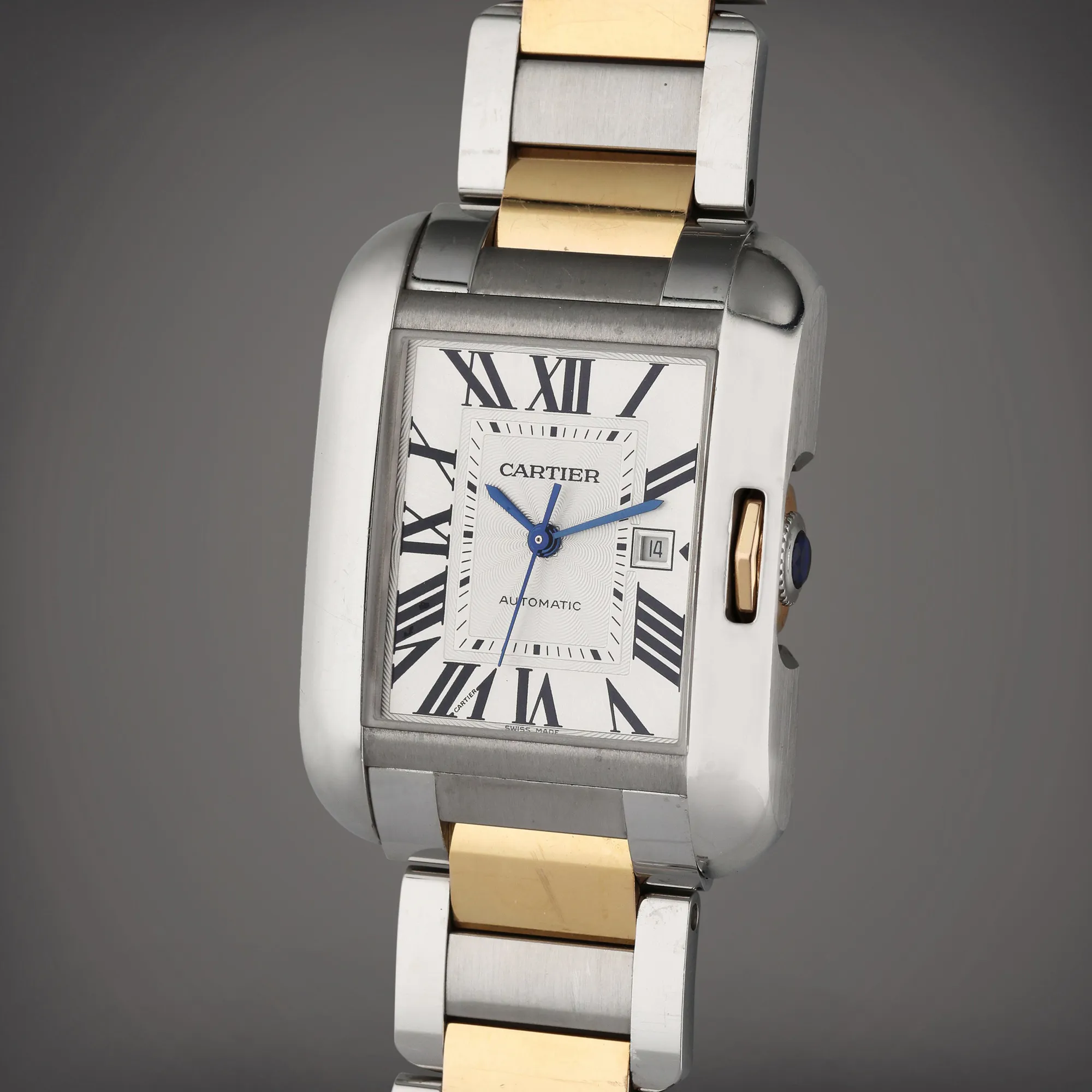 Cartier Tank Anglaise 3511 39mm Rose gold and stainless steel Silver