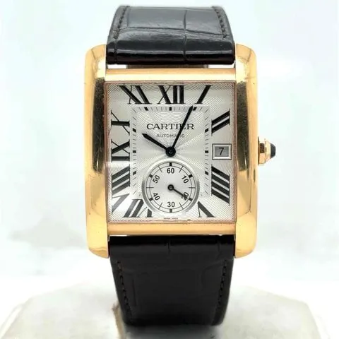 Cartier Tank W5330001 34mm Rose gold Silver