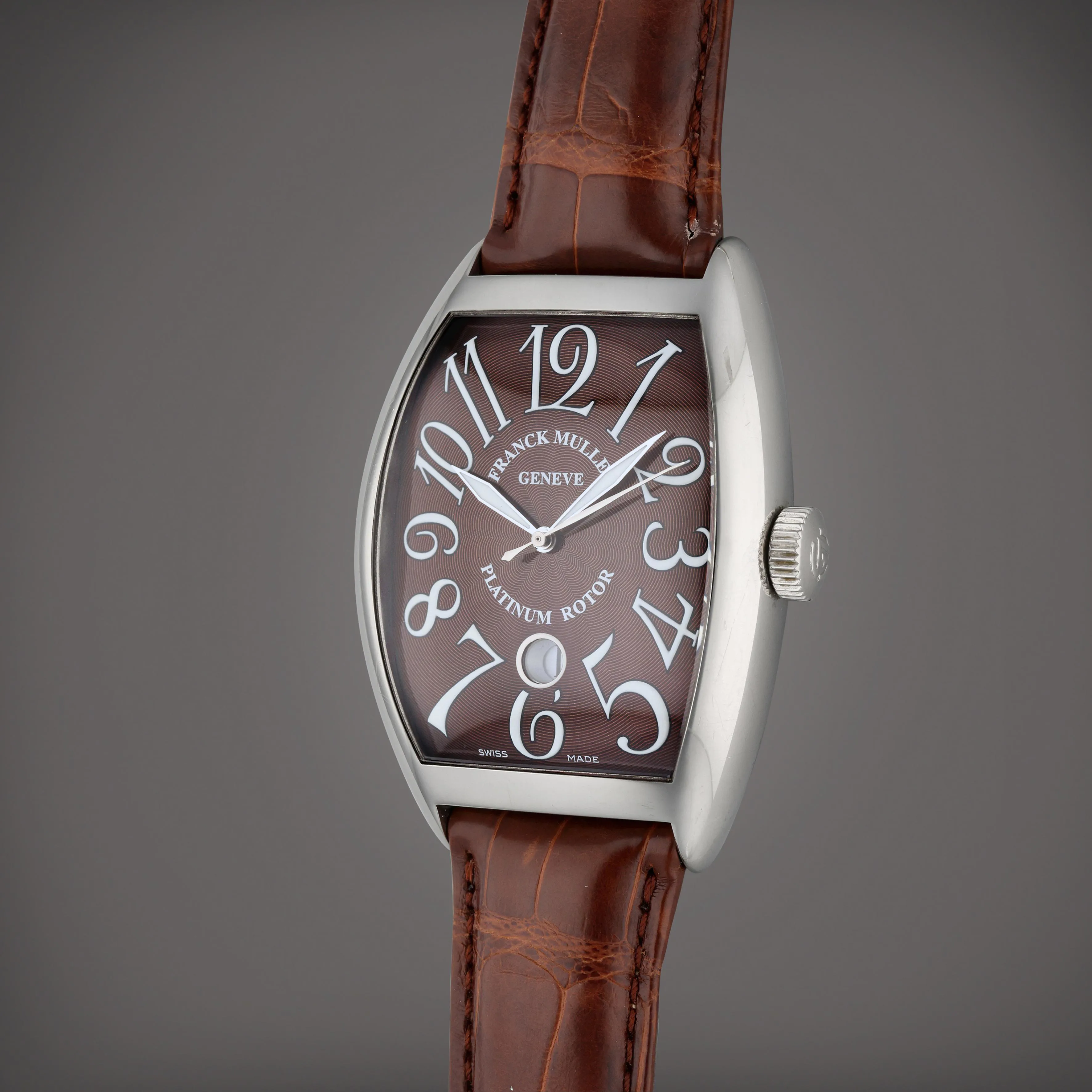 Franck Muller Cintree Curvex 8880 SC DT 55mm Stainless steel Brown