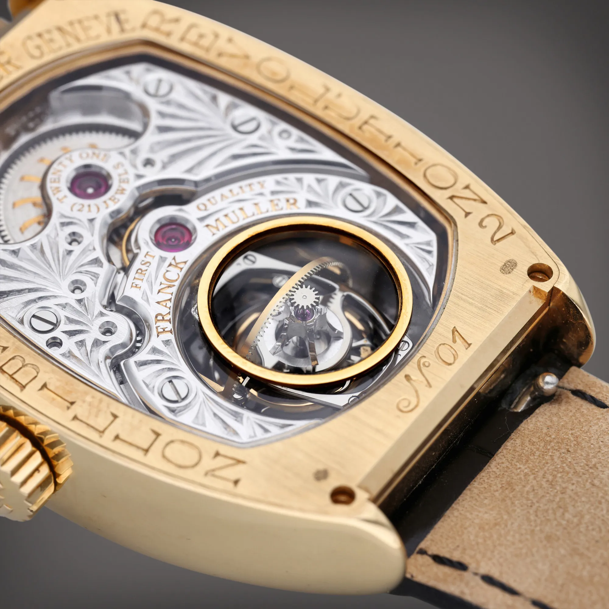 Franck Muller Revolution 2 48mm Yellow gold Silver 4