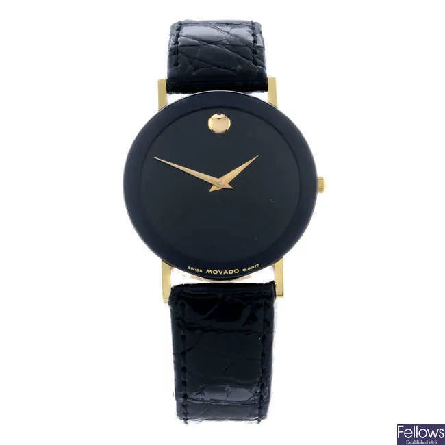 Movado Museum 40-40-882 30mm Gold-plated Black