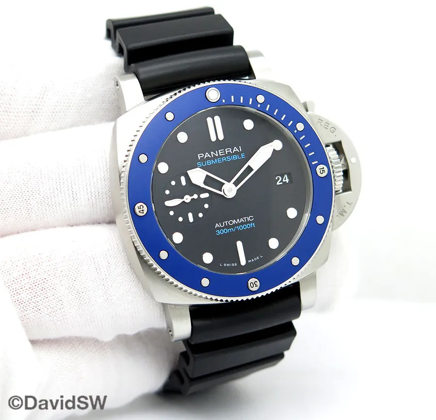 Panerai Submersible PAM 1209 42mm Stainless steel Black