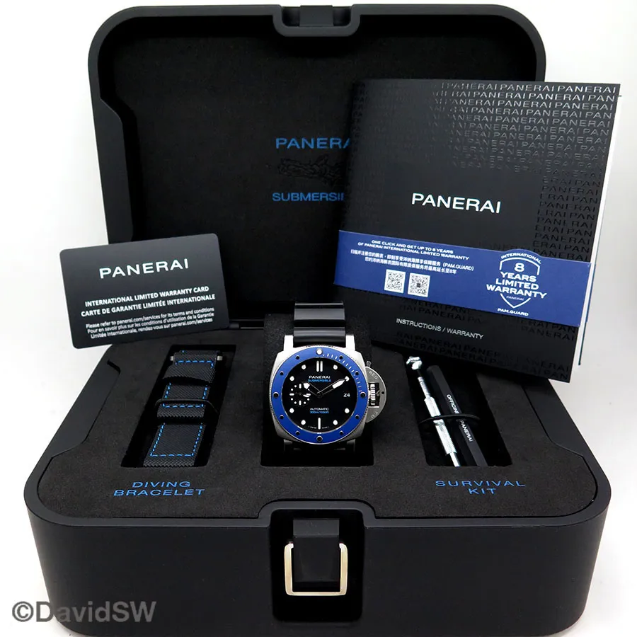 Panerai Submersible PAM 1209 42mm Stainless steel Black 1