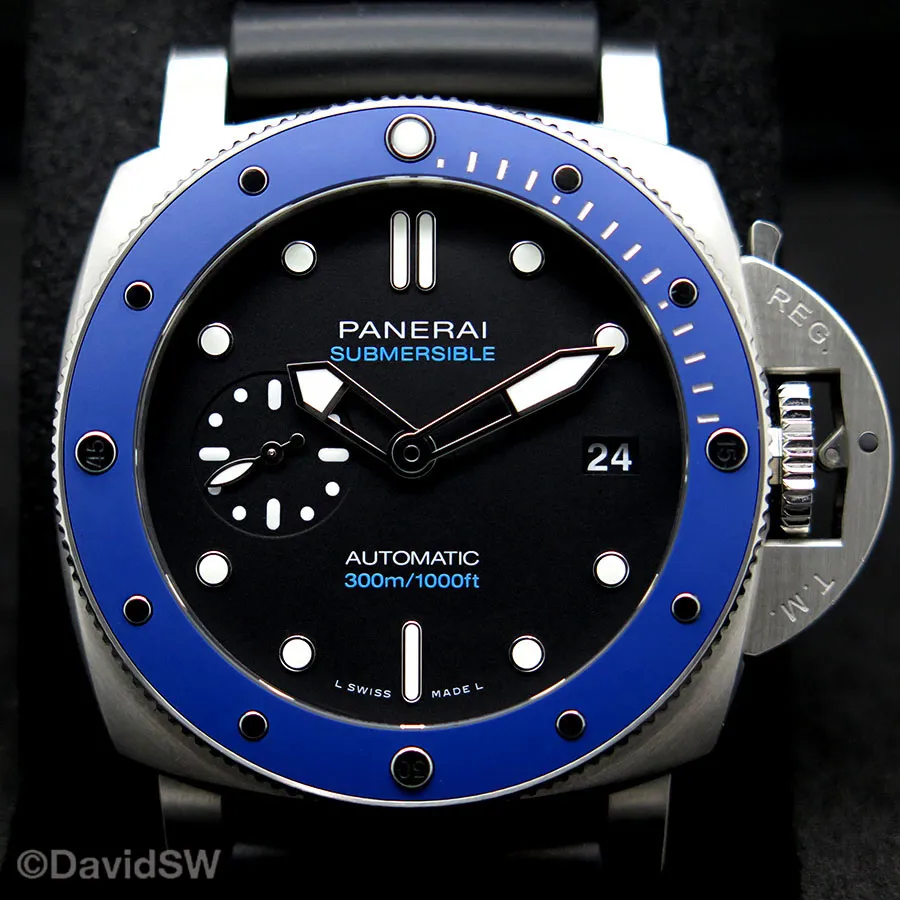 Panerai Submersible PAM 1209 42mm Stainless steel Black 2