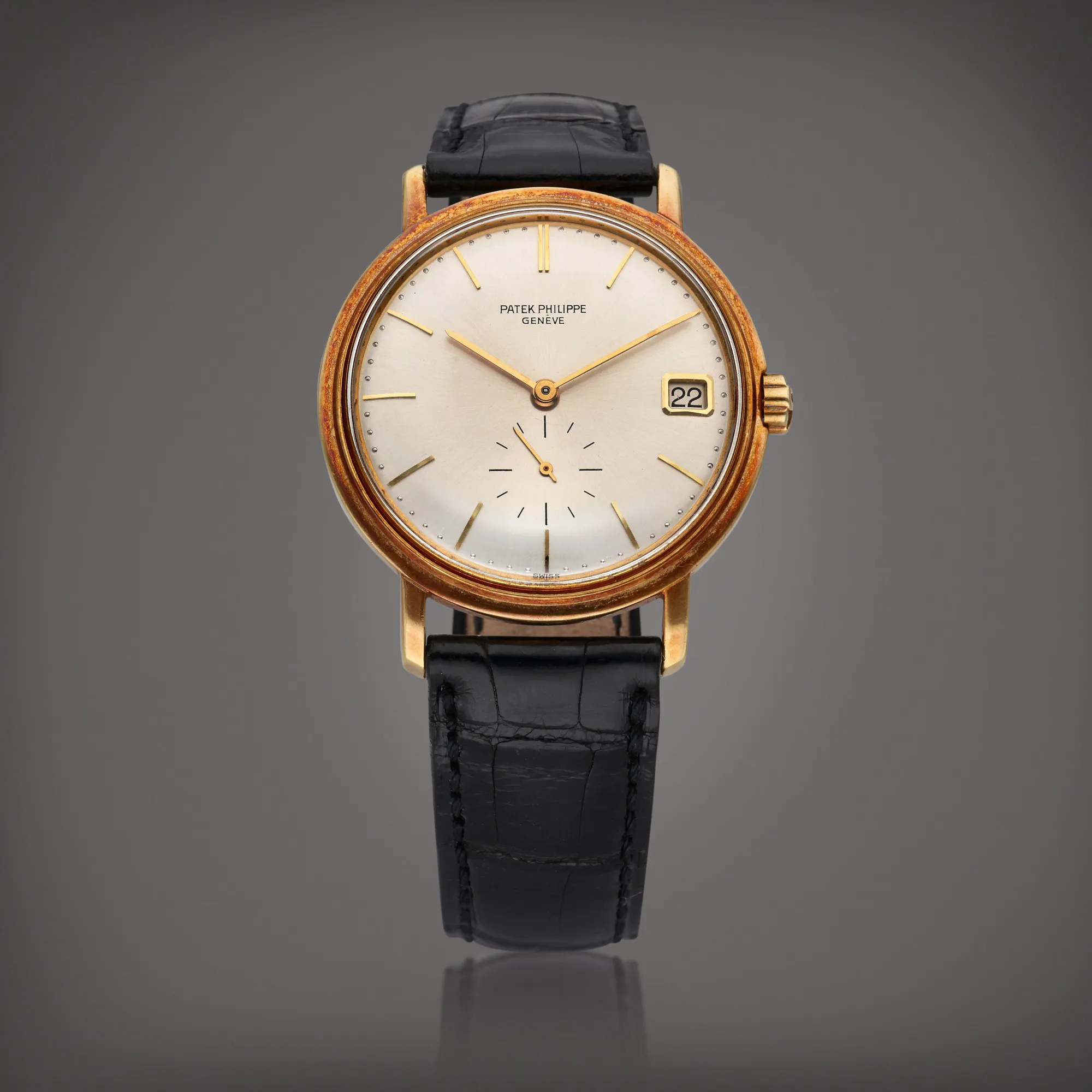 Patek Philippe Calatrava 3445 35mm Yellow gold Silver 1