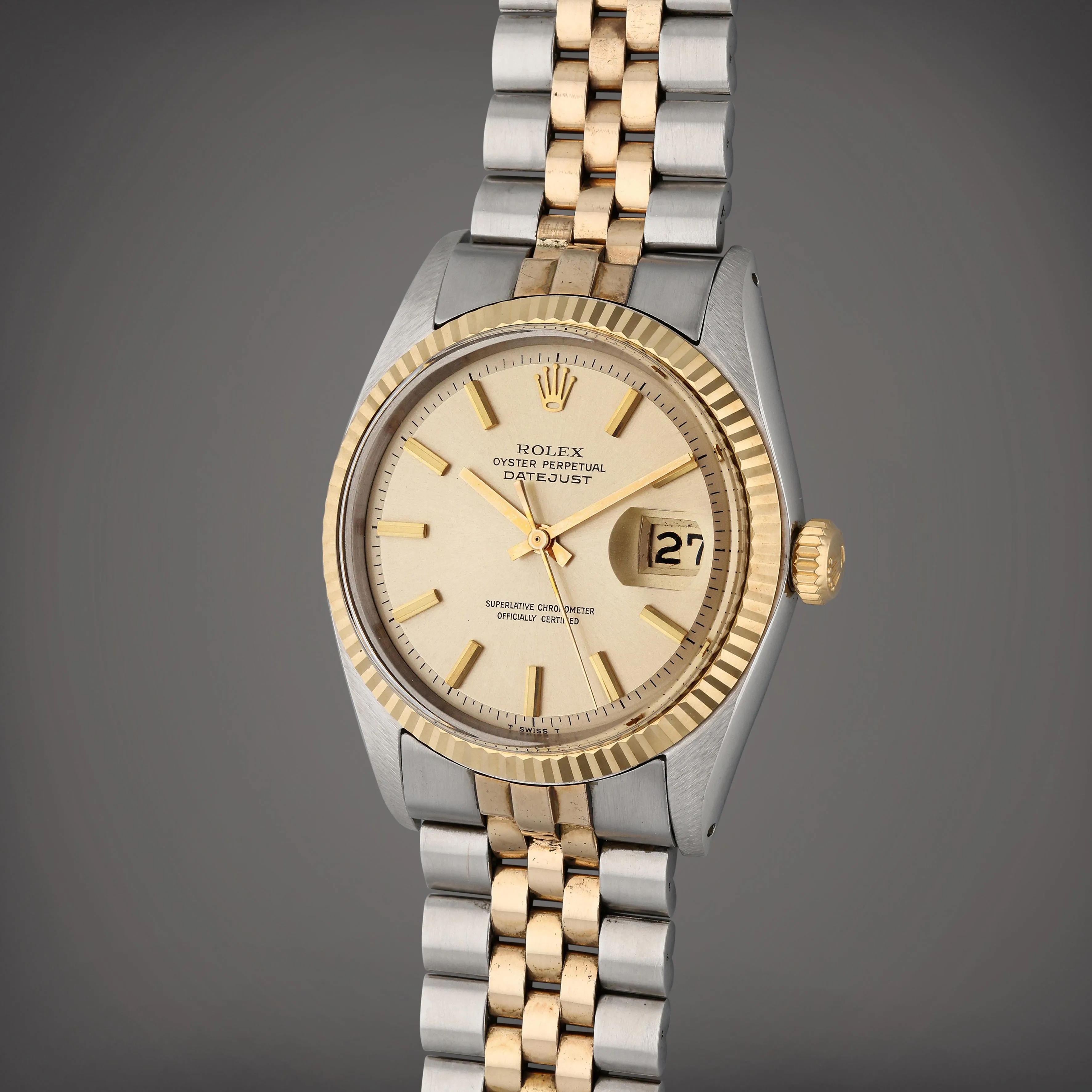 Rolex Datejust 36 1601 36mm Yellow gold and stainless steel Champagne
