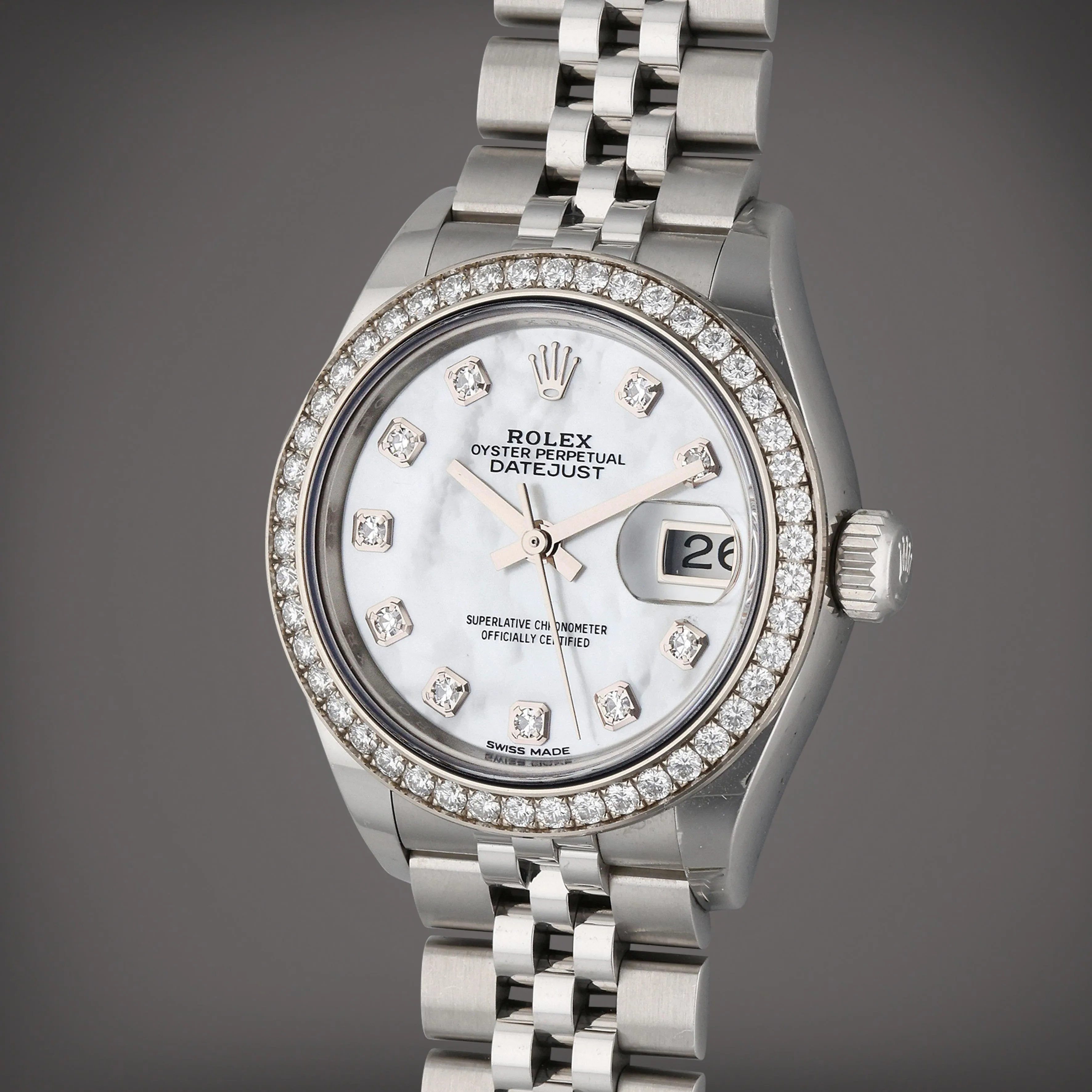 Rolex Lady-Datejust 279384RBR 28mm Diamond Mother-of-pearl