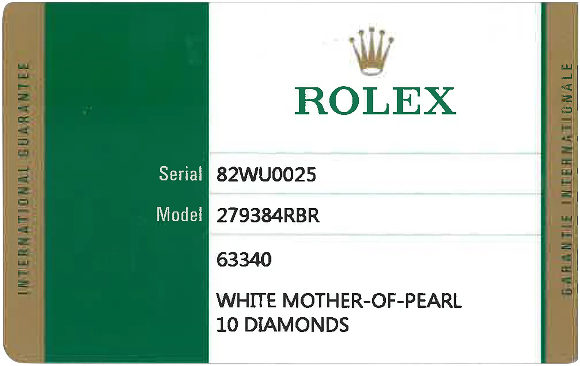 Rolex Lady-Datejust 279384RBR 28mm Diamond Mother-of-pearl 5