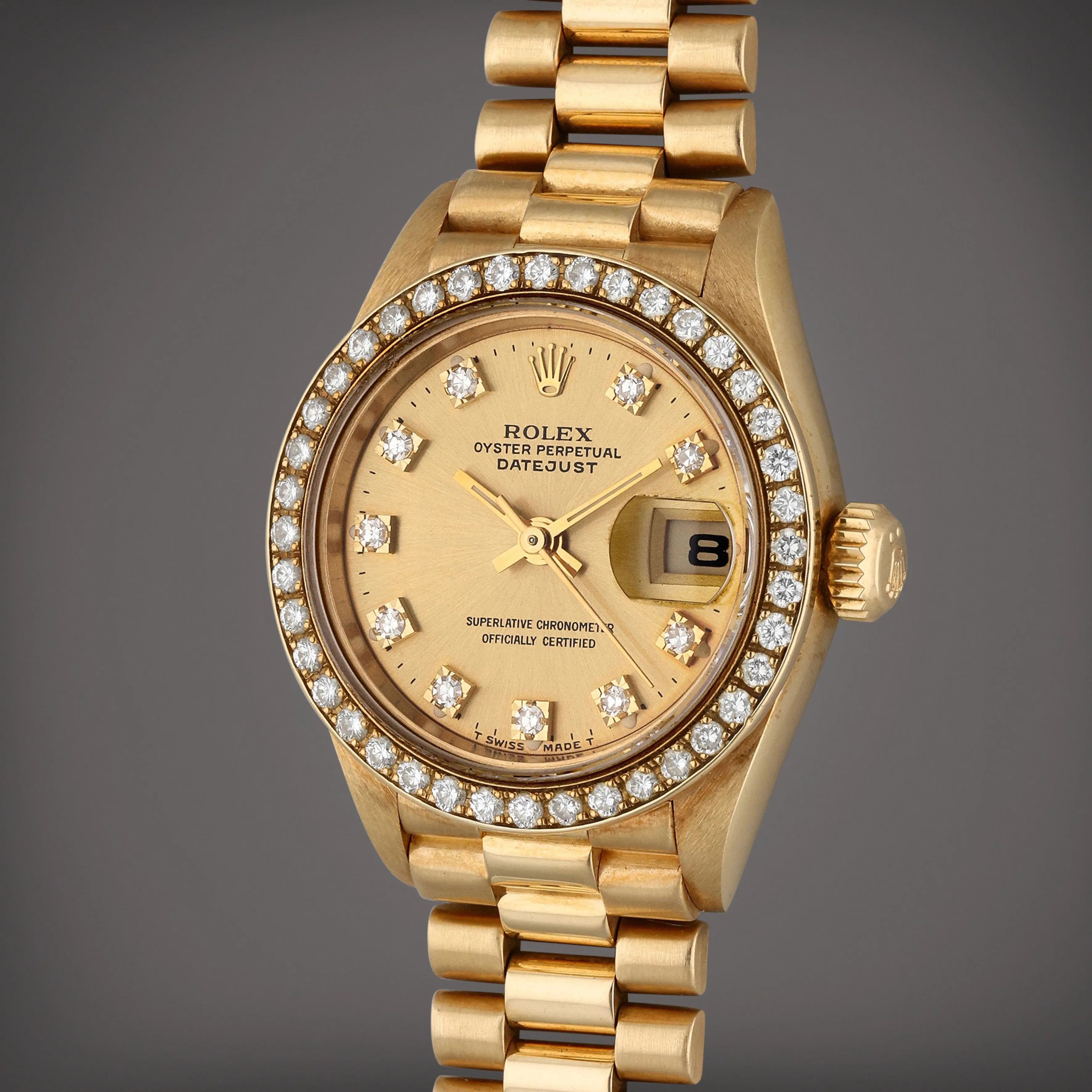 Rolex Lady-Datejust 69138 26mm Yellow gold Champagne