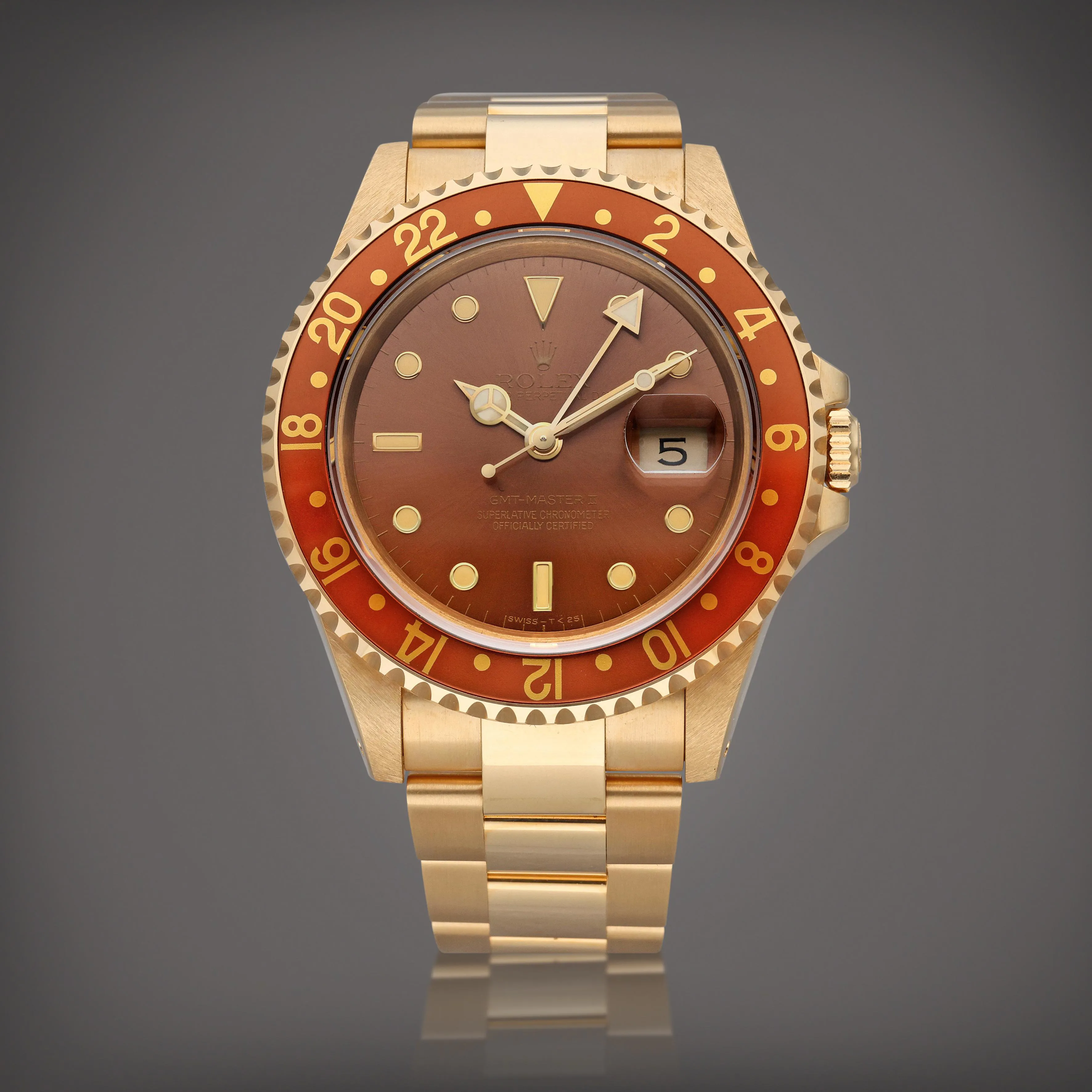 Rolex GMT-Master II 16718 40mm Yellow gold Brown 1