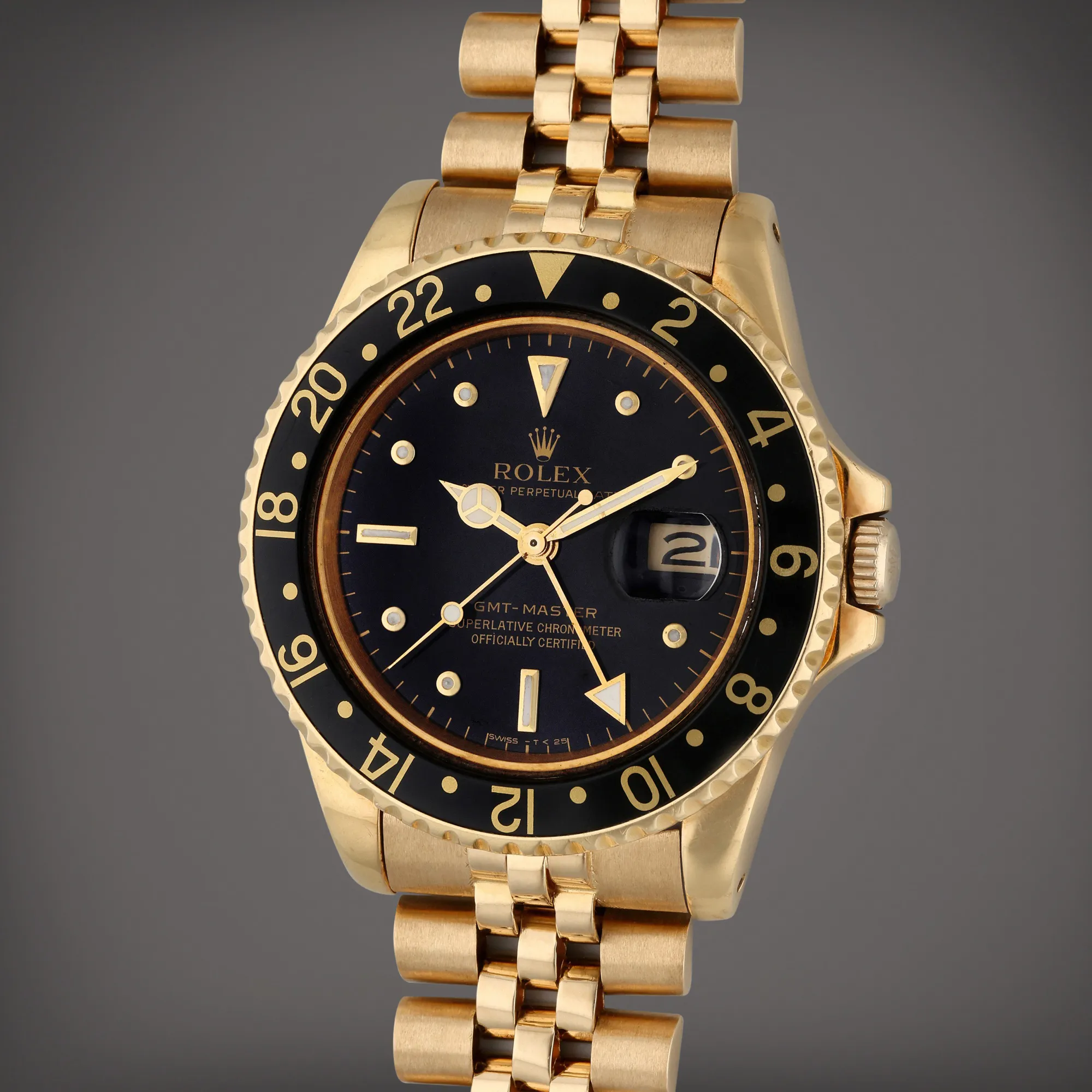 Rolex GMT-Master 16758 40mm Yellow gold Black