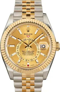 Rolex Sky-Dweller 326933 42mm Yellow gold and Stainless steel Champagne