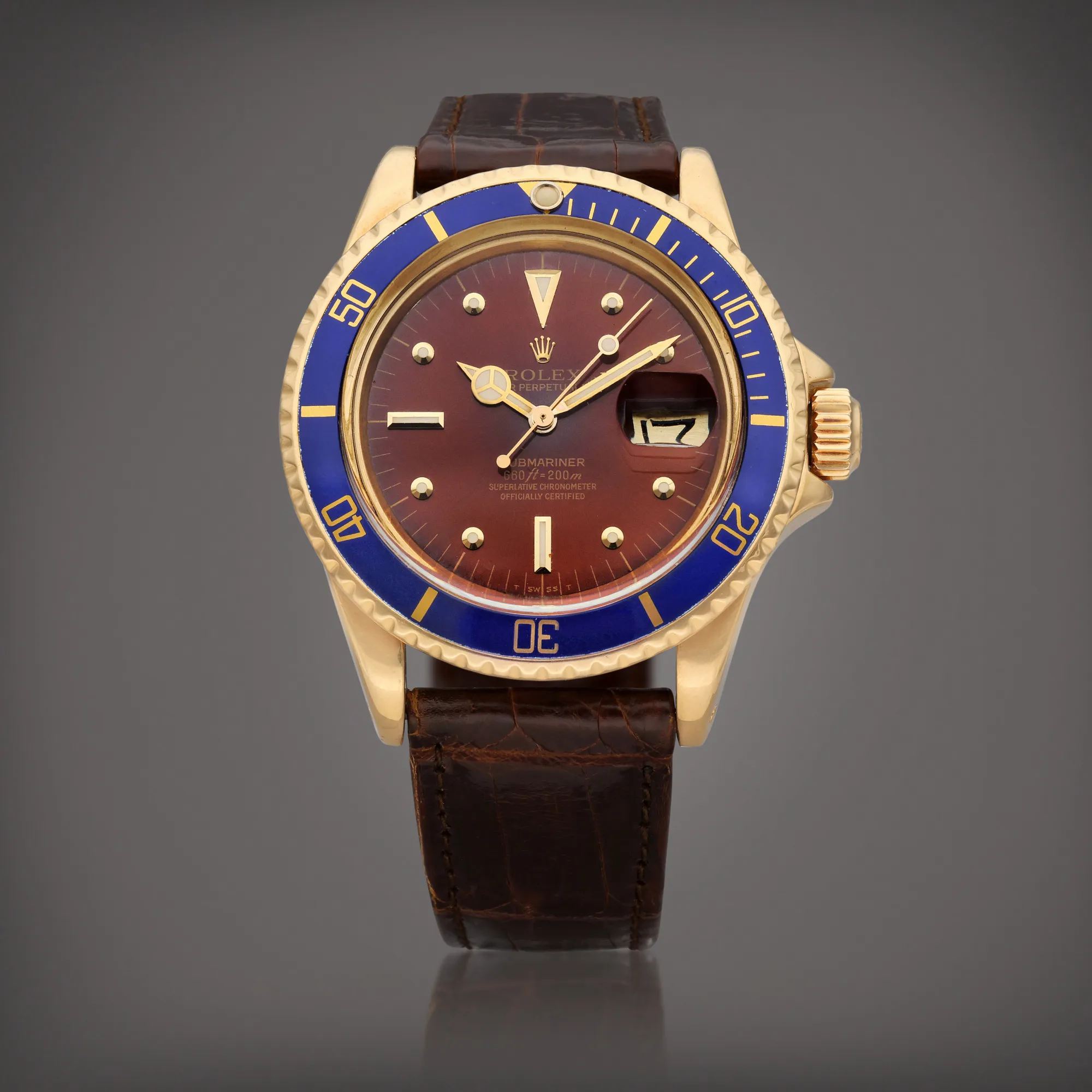 Rolex Submariner 1680 40mm Yellow gold Brown 1