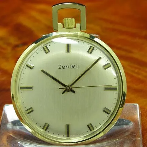 ZentRa 39mm Yellow gold Silver