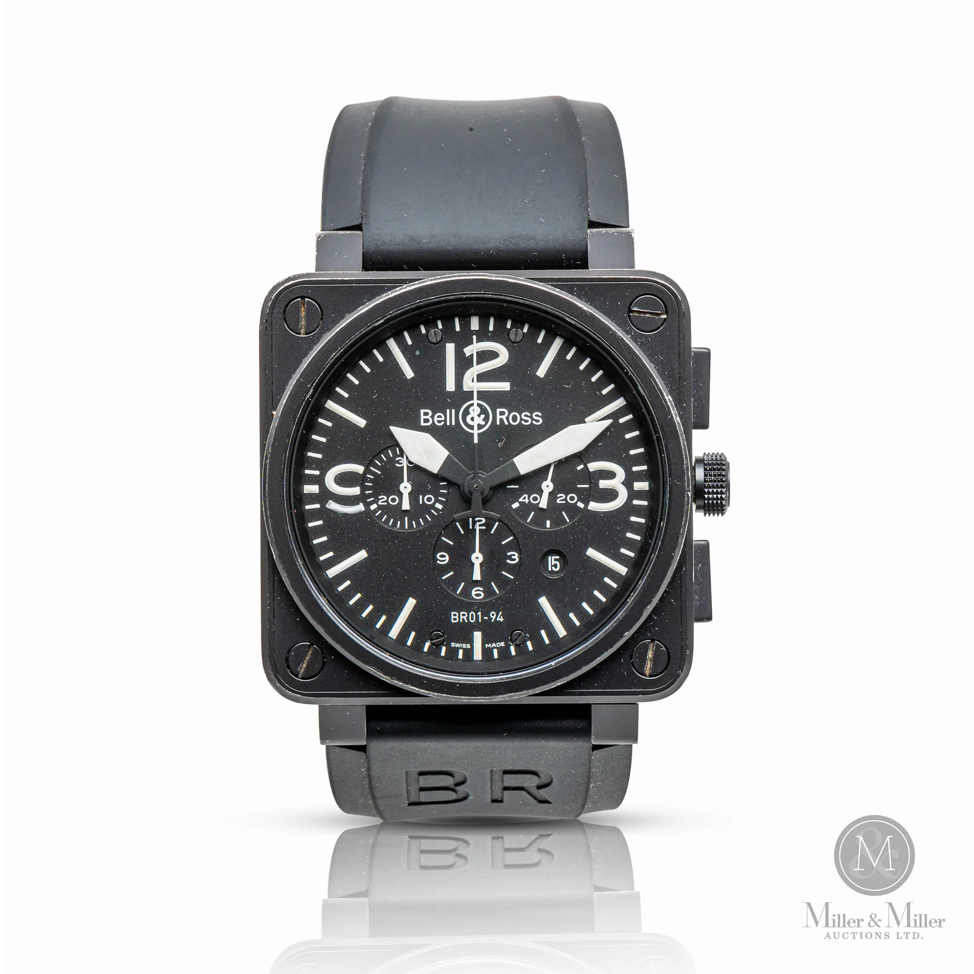 Bell & Ross Aviation BR01-94 46mm Stainless steel and PVD Black