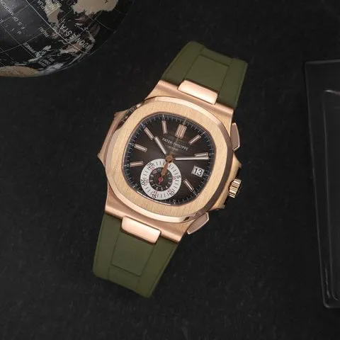 Patek Philippe Nautilus 5980R-001 40.5mm Rose gold Brown