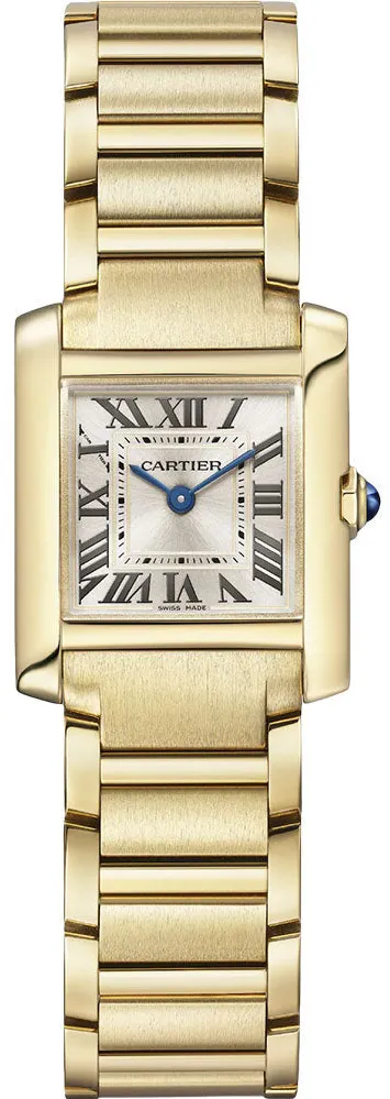 Cartier Tank Française WGTA0114 25.5mm Yellow gold Blue