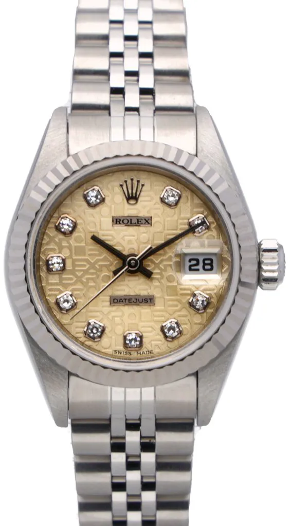 Rolex Lady-Datejust 79174 26mm White gold and Stainless steel Diamond