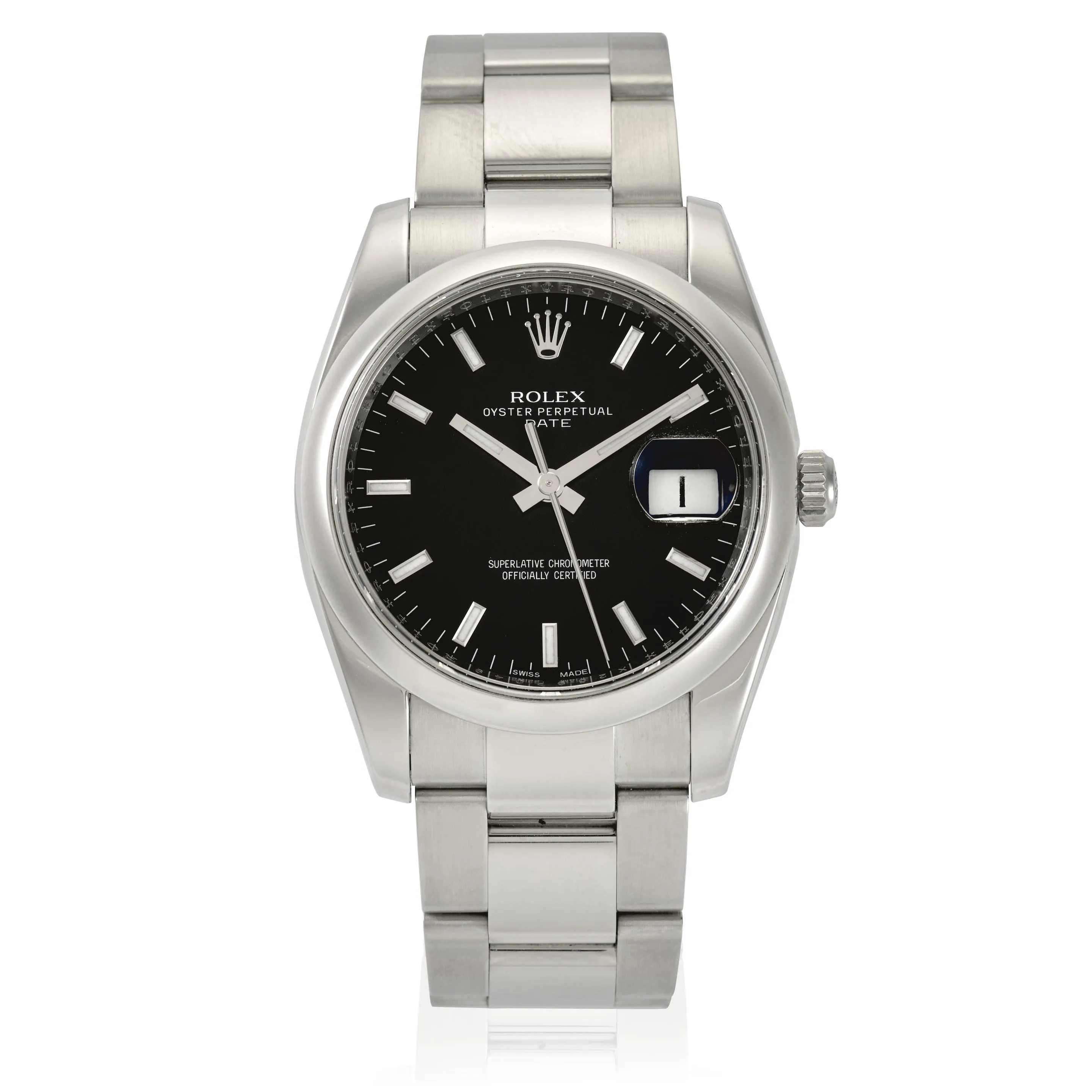 Rolex Oyster Perpetual Date 115200 34mm Stainless steel Black