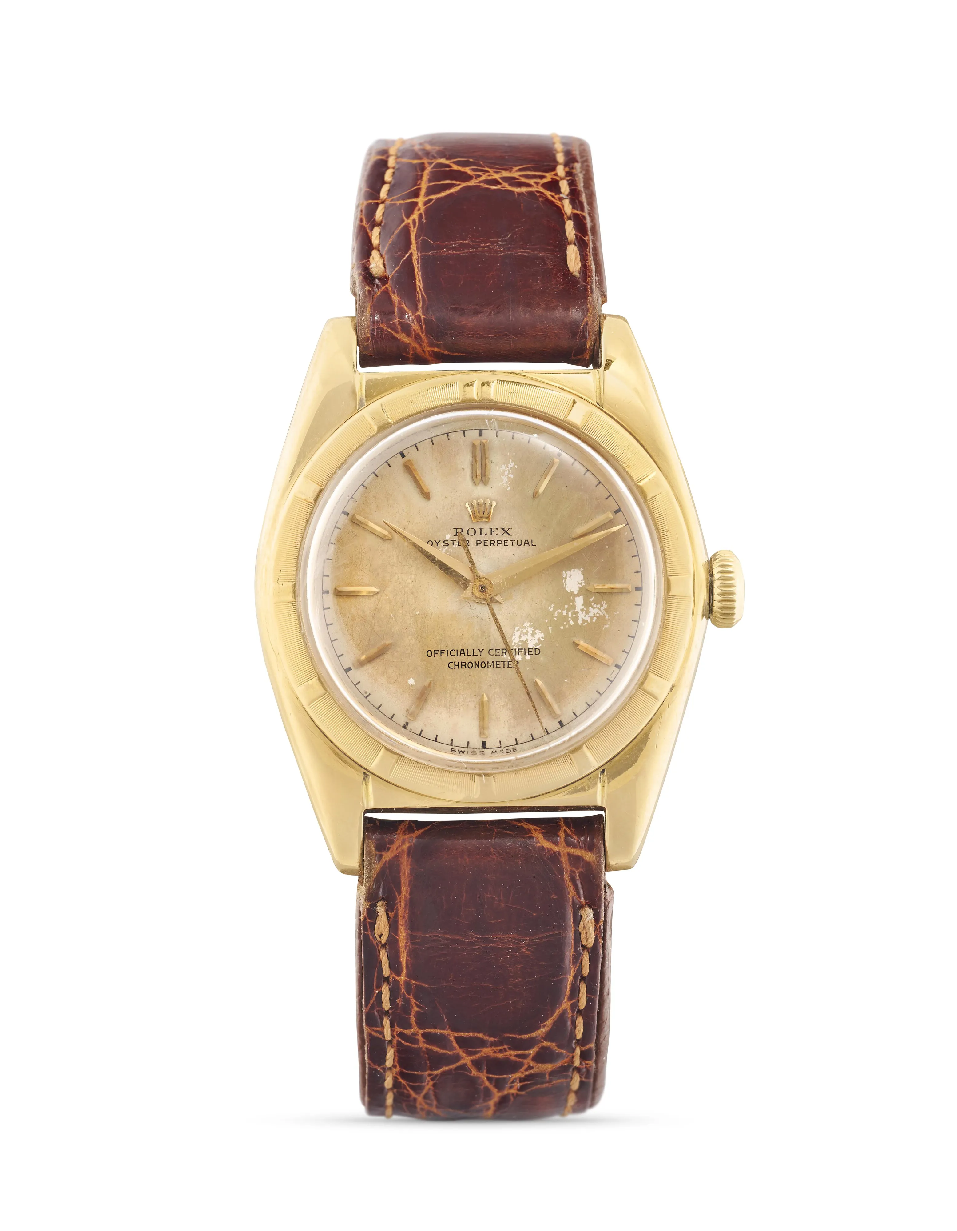 Rolex Oyster Perpetual 5011 32mm Yellow gold Cream