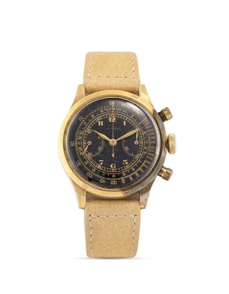 Universal Genève Compur 12482 38mm Yellow gold Black