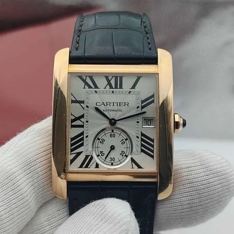 Cartier Tank W5330001 44mm Rose gold Silver