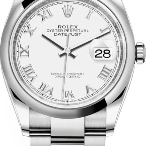 Rolex Datejust 36 126200 36mm Stainless steel White