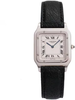 Cartier Santos 15751 36mm Platinum Silver Guilloché dial