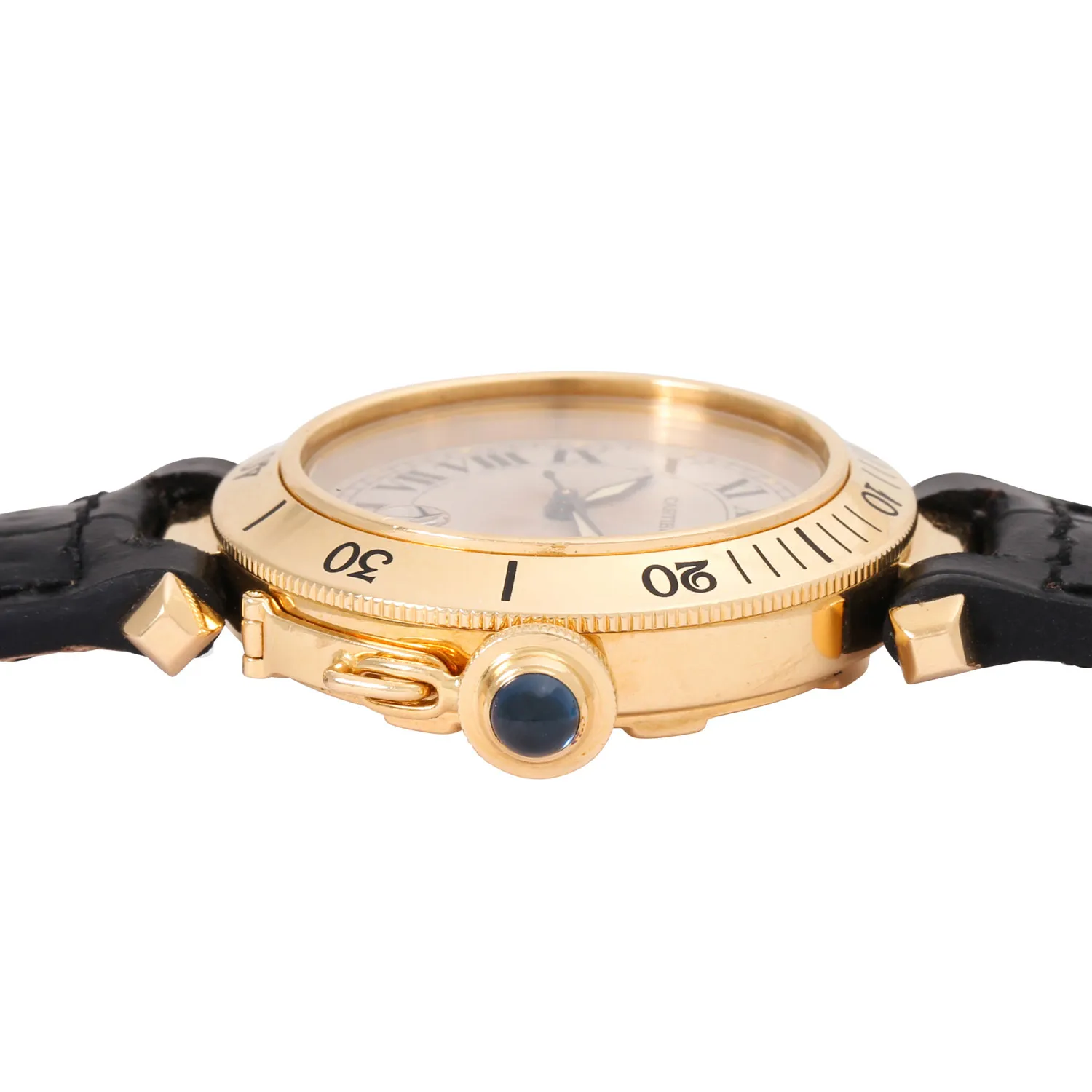 Cartier Pasha 1035 35mm Yellow gold Silver 2