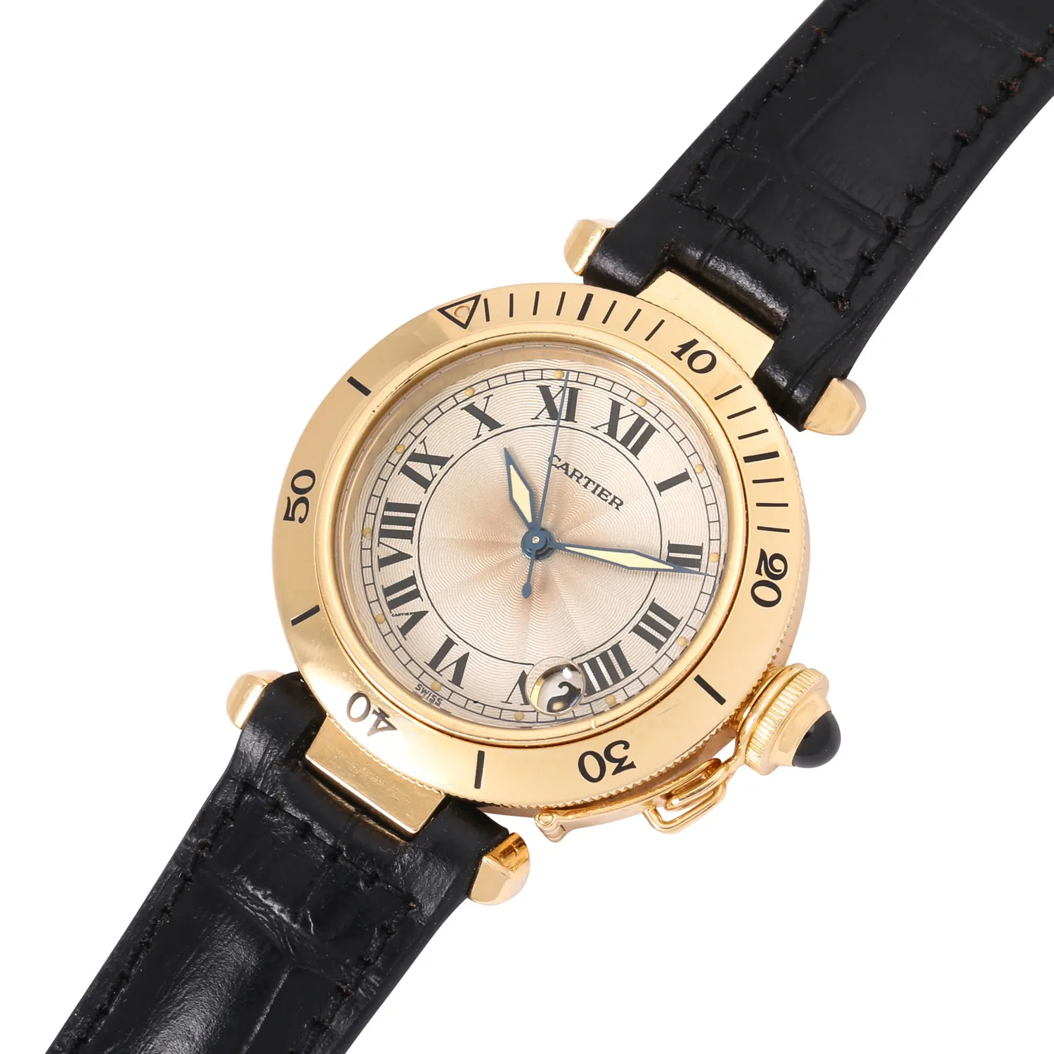 Cartier Pasha 1035 35mm Yellow gold Silver 4