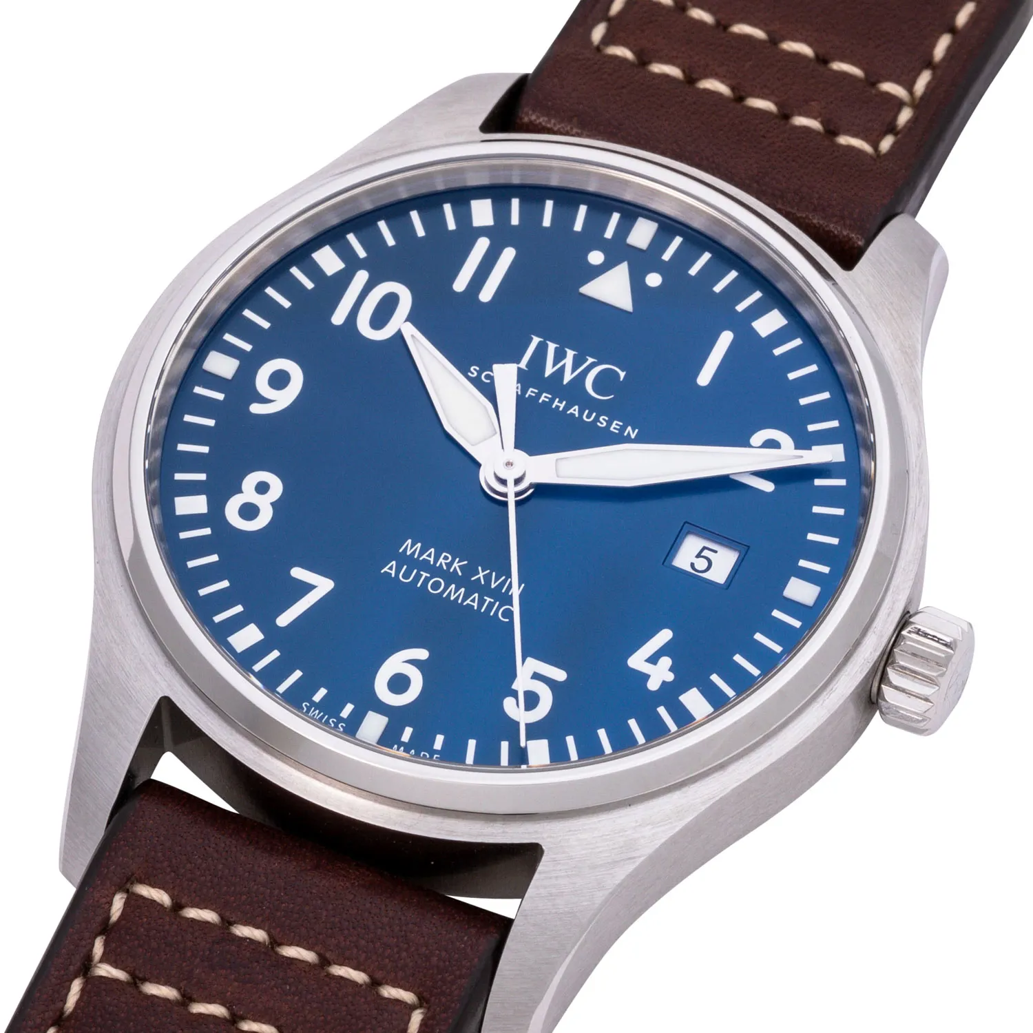 IWC Pilot Mark IW327010 40mm Stainless steel Blue 4