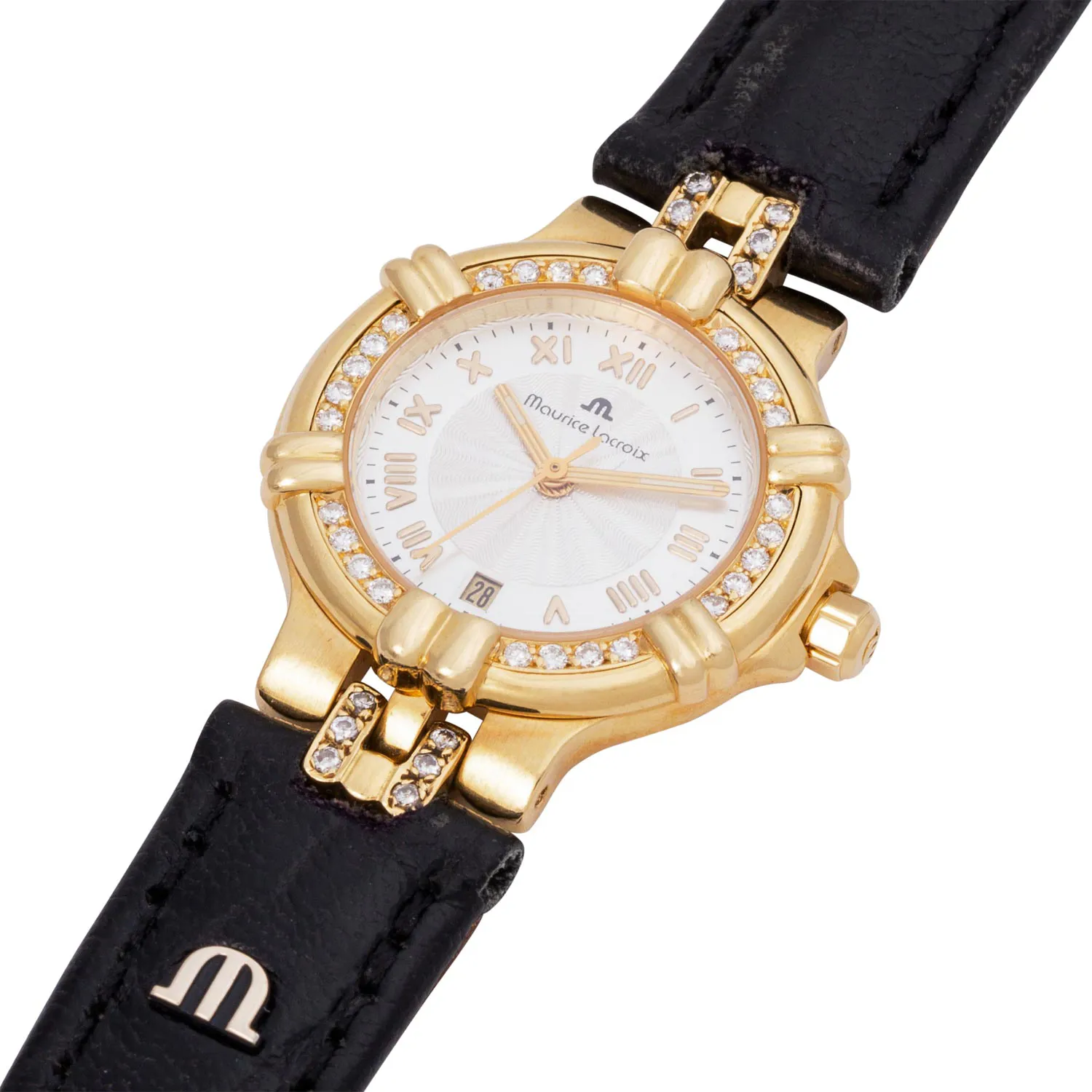 Maurice Lacroix 1079 27mm Yellow gold and Diamond Silver 4