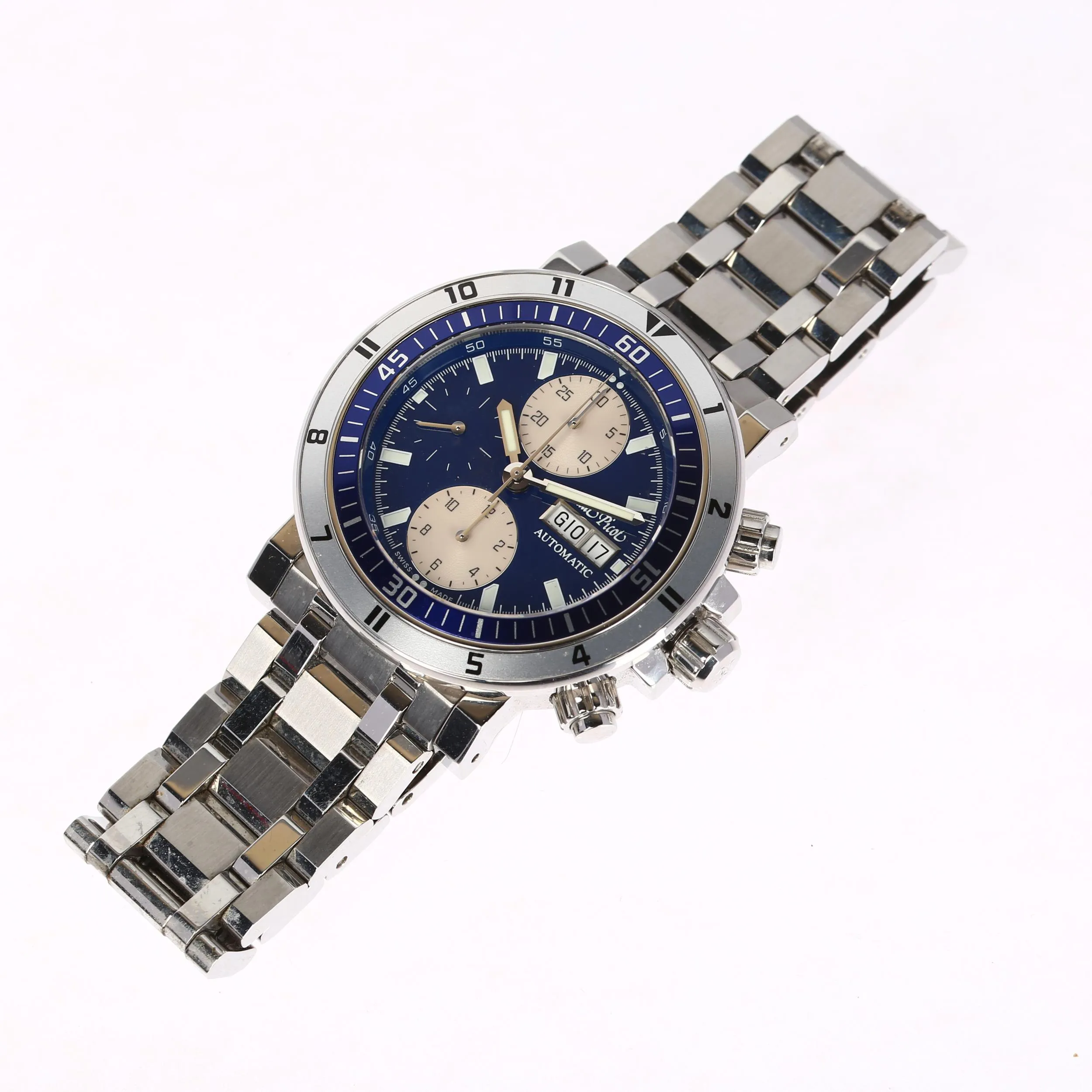 Paul Picot Yachtman Chrono 0927.S 44mm Stainless steel Blue 2