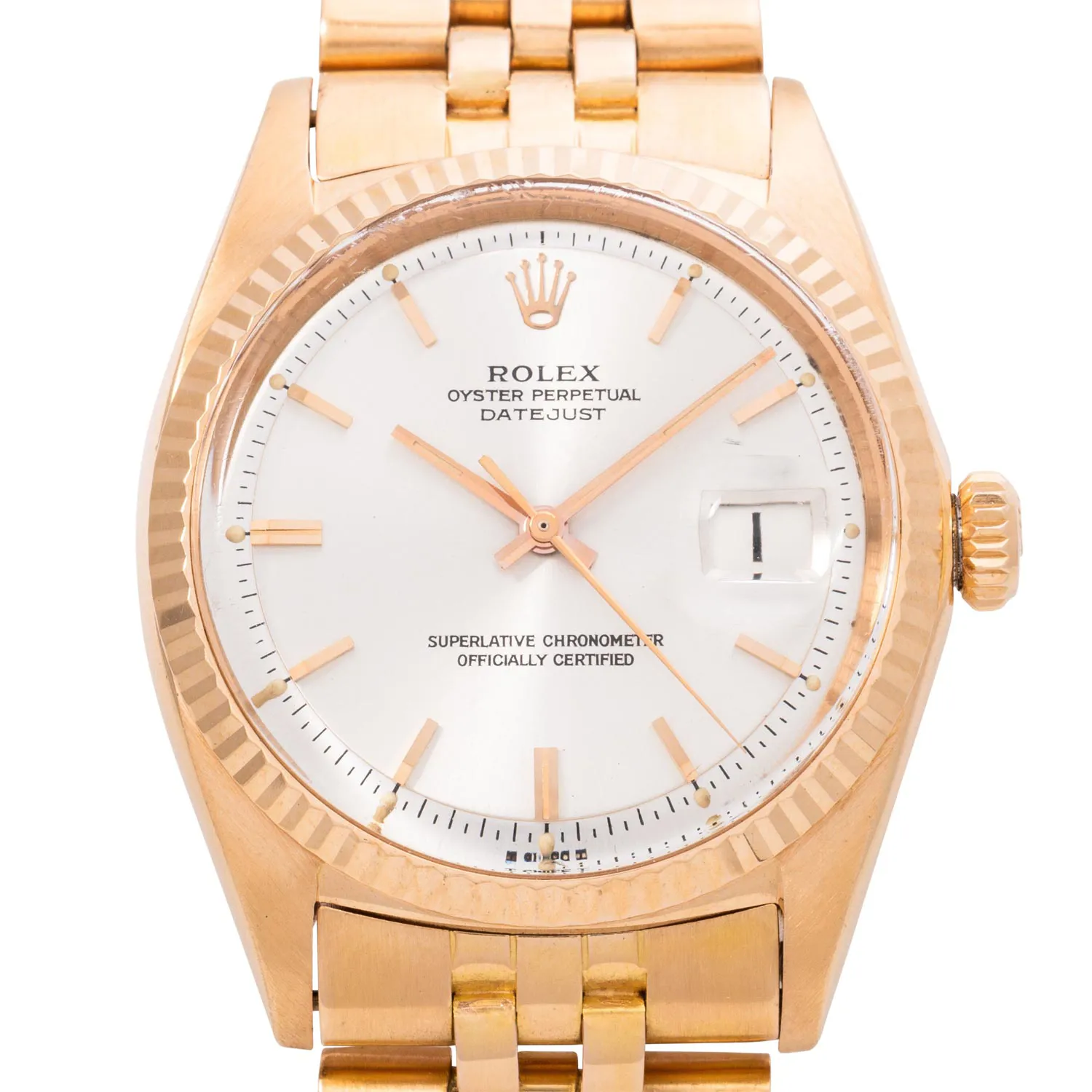 Rolex Datejust 36 1601 36mm Rose gold Silver