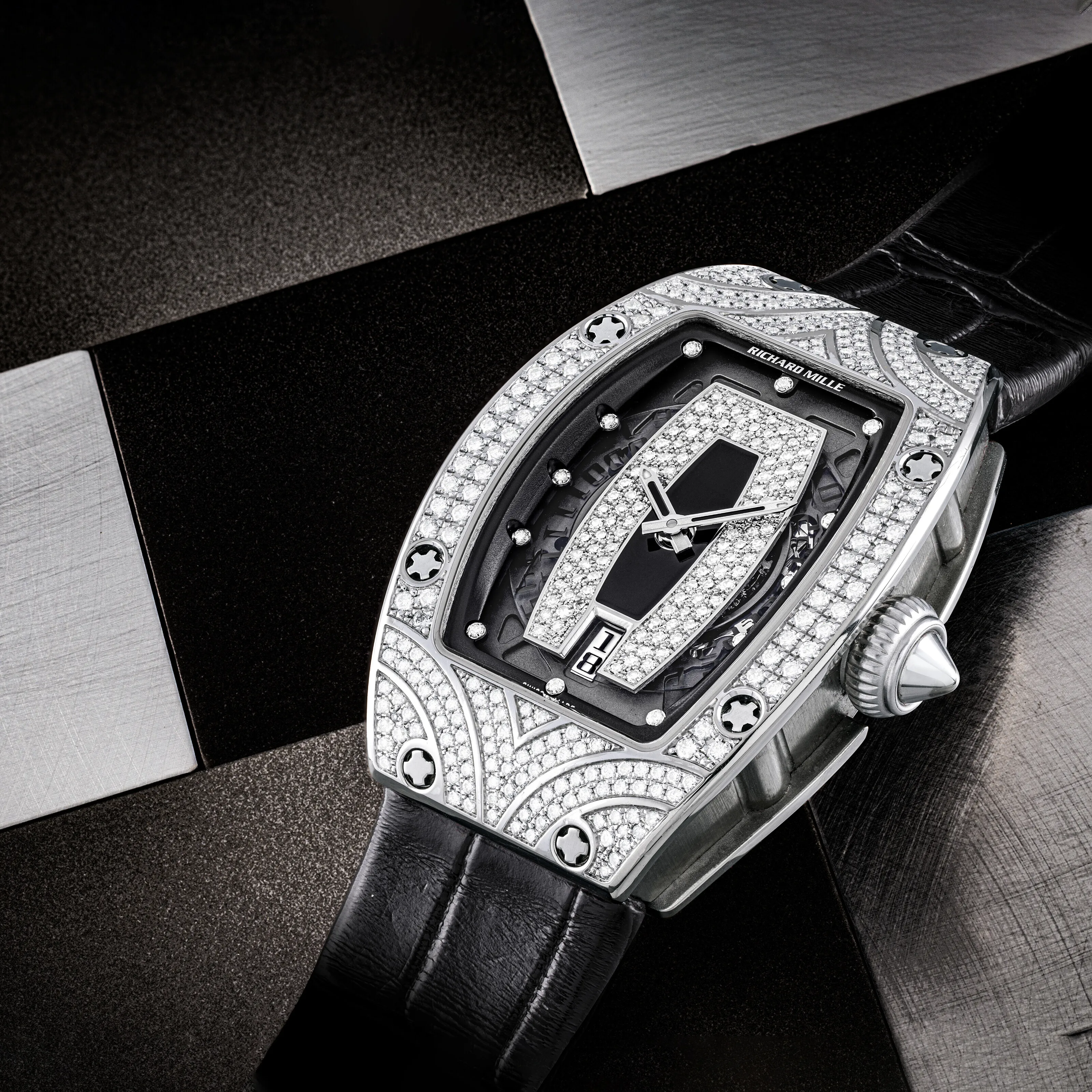 Richard Mille RM 007 31mm White gold Diamond