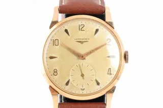 Longines 18k rose gold