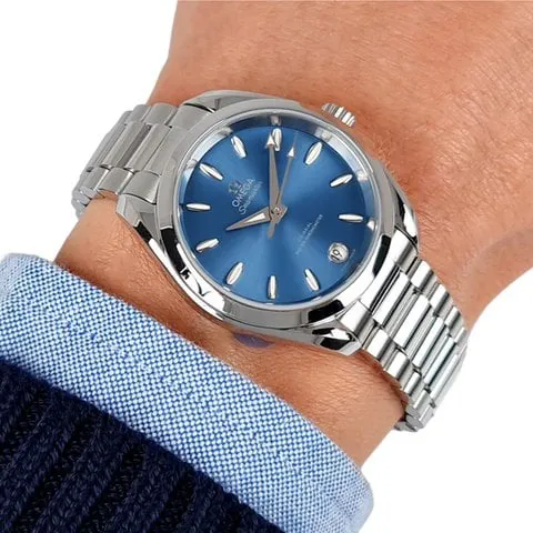 Omega Aqua Terra 220.10.34.20.03.002 34mm Stainless steel Blue