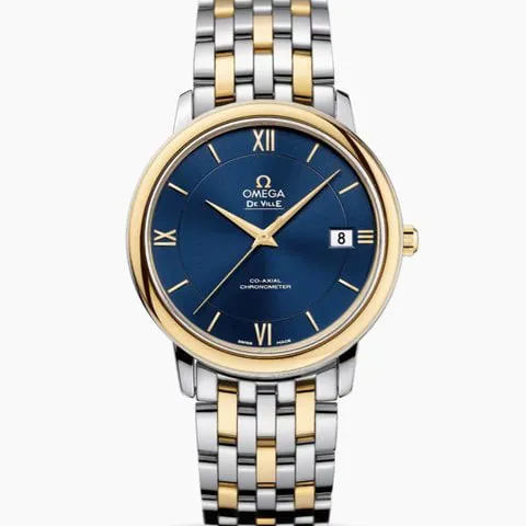 Omega De Ville 424.20.37.20.03.001 37mm Yellow gold and Stainless steel Blue