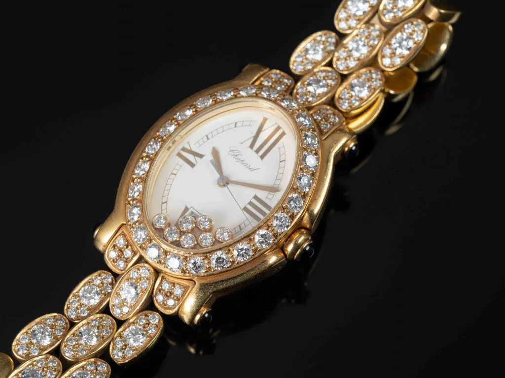 Chopard Happy Sport 29.5mm Yellow gold White